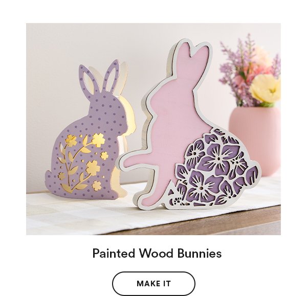 Painted Wood Bunnies