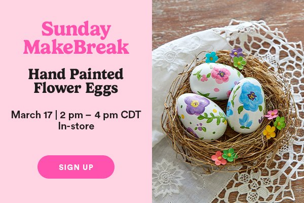 sunday makebreak hand painted flower eggs