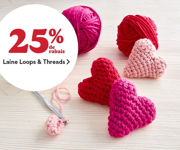 25% off loops and threads yarn