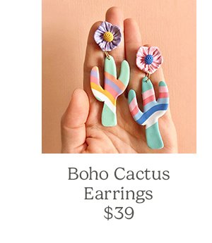 Boho Cactus Earrings\\$39