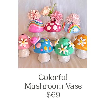 Colorful Mushroom Vase\\$69