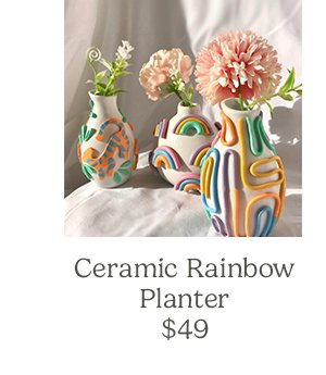 Ceramic Rainbow Planter\\$49