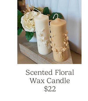 Scented Floral Wax Candle\\$22