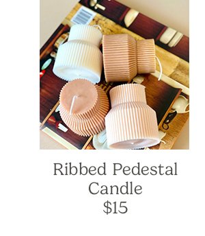 Ribbed Pedestal Candle\\$15