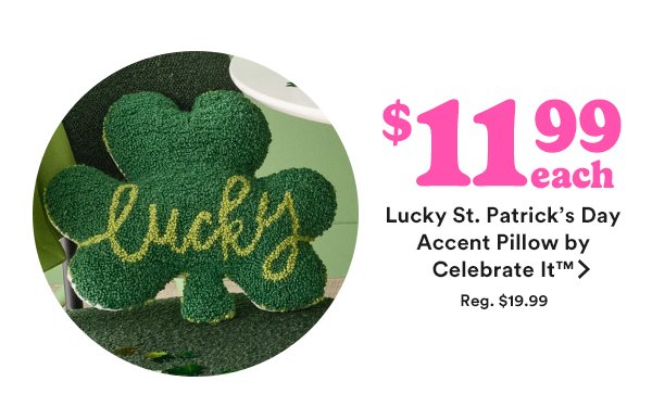 lucky st patricks day accent pillow