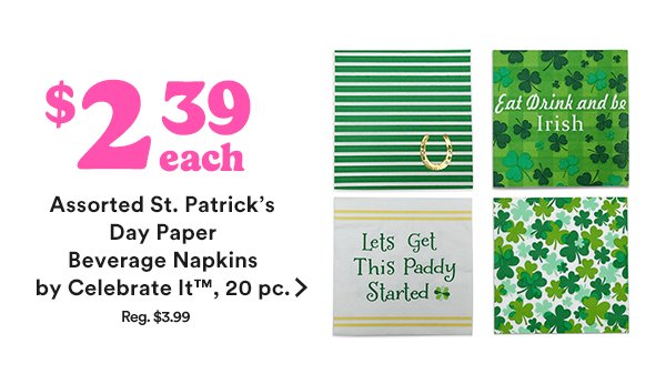 assorted st patricks day paper bevarage napkins