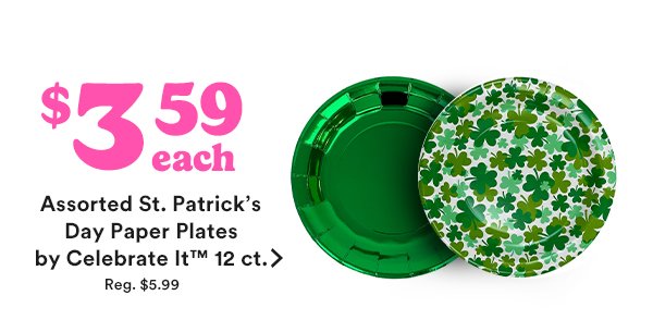 assorted st patricks day paper plates