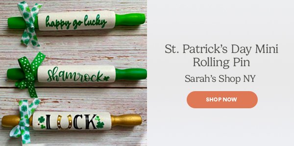 st patricks day mini rolling pin