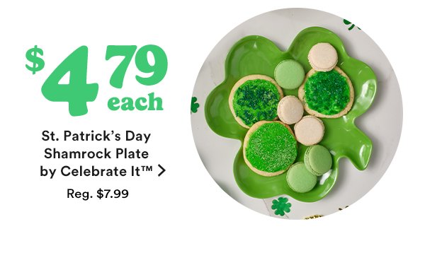 st patricks day shamrock plate