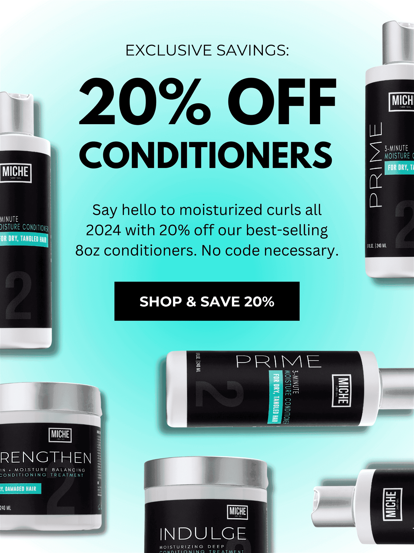 20% off all conditioners