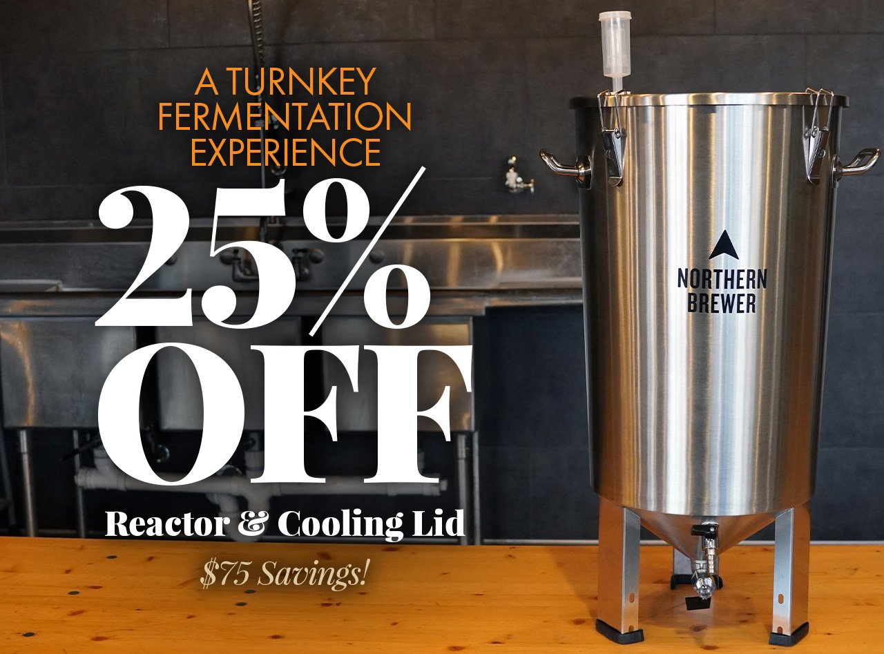 A Turnkey Fermentation Experience. 25% Off The Reactor & Cooling Lid. A \\$75 Savings!