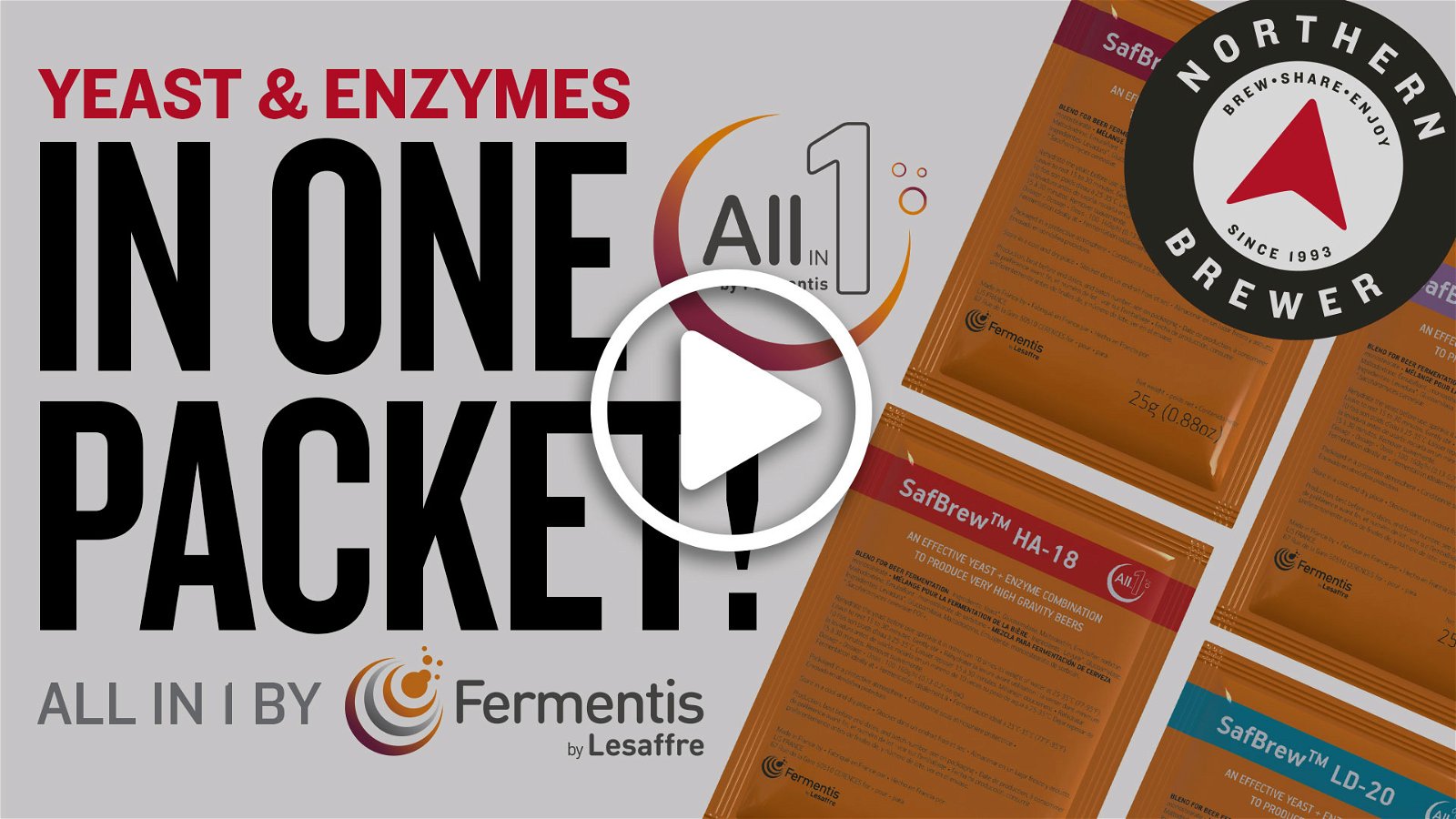 0:03 / 3:04 • All in 1 Introduction Brewer's Yeast & Enzymes in One Packet! | All in 1 by Fermentis