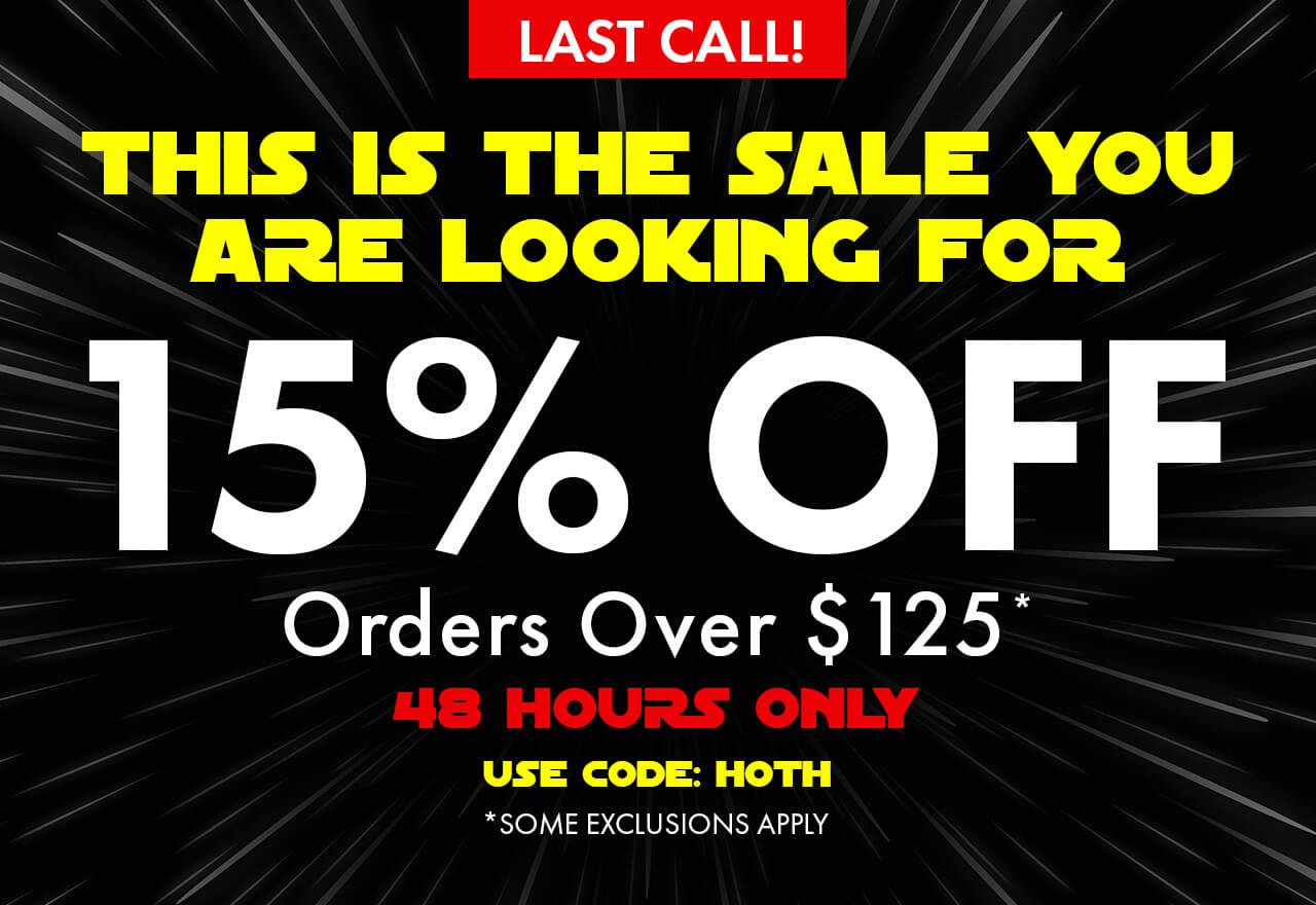 This is the Sale You Are Looking For 15% Off Orders Over \\$125 Use Code: HOTH *Some exclusions apply.