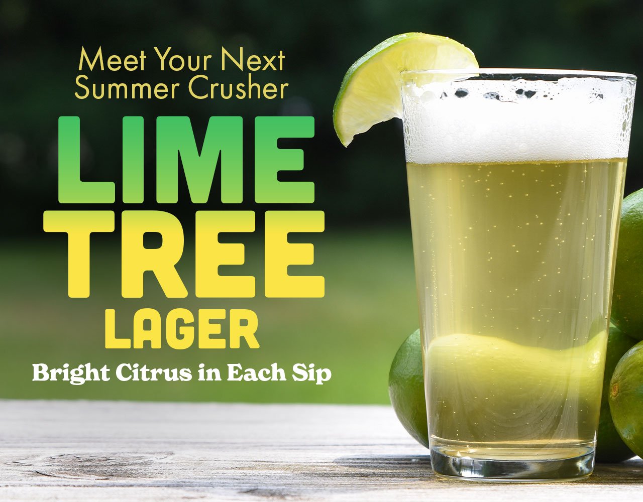 Meet Your Next Summer Crusher Lime Tree Lager Bright Citrus in Each Sip