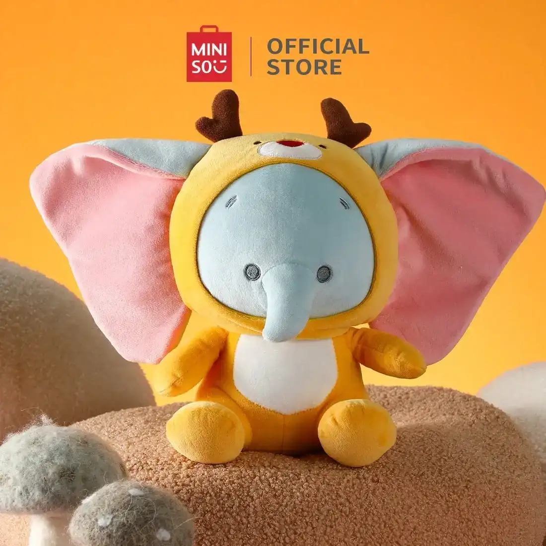 MINISO 12in Disney Collection Animal Costume-Changing Pillow (Dumbo)