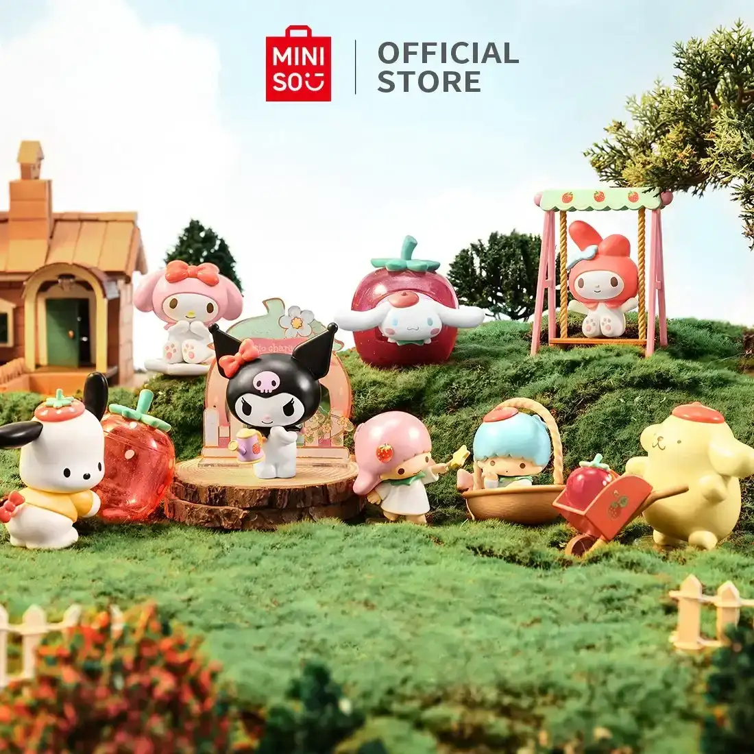 MINISO Sanrio Characters Strawberry Field Blind Box Figure Model