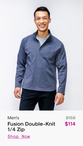 Men’s Fusion Double-Knit 1/4 Zip