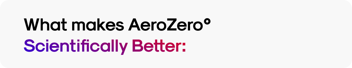 What makes AeroZero° Scientifically Better: