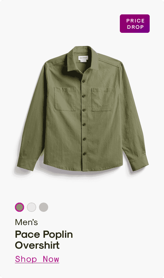 Men’s Pace Poplin Overshirt