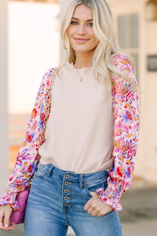 Best In Bold Pink Floral Blouse