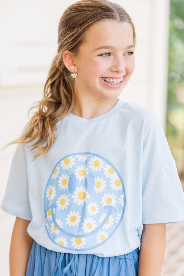 PREORDER: Girls: Flower Child Light Blue Graphic Tee