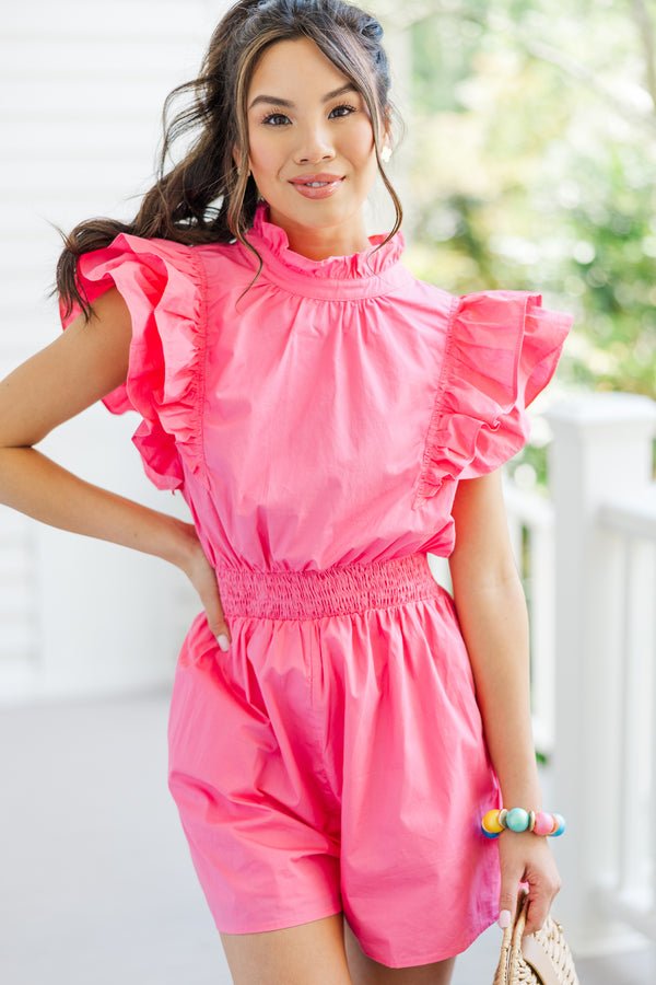 Right On Time Pink Romper