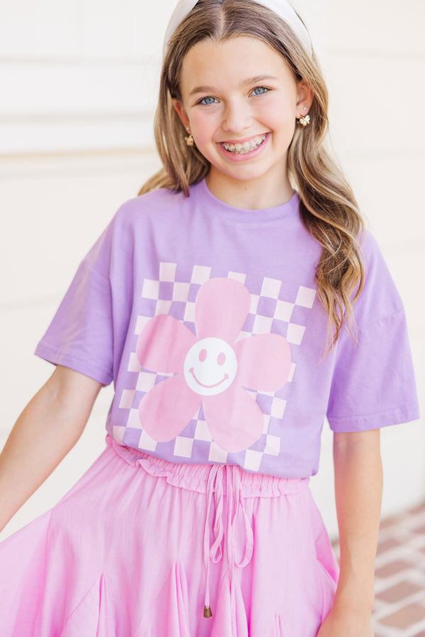 PREORDER: Girls: Happy Days Lavender Purple Graphic Tee