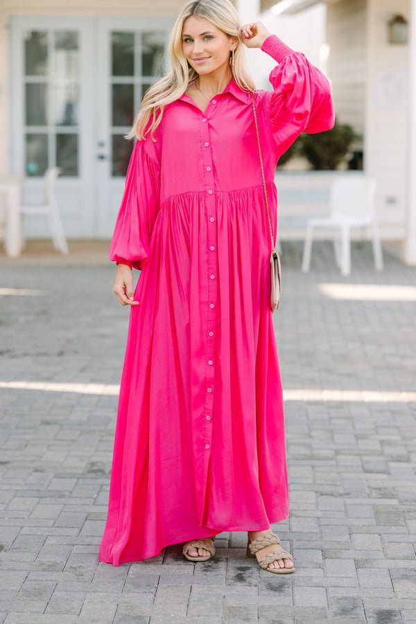 All For You Pink Maxi Dress