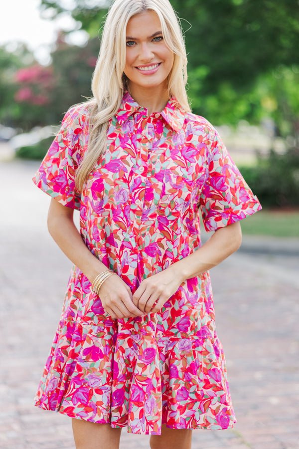 Living In A Dream Pink Floral Dress