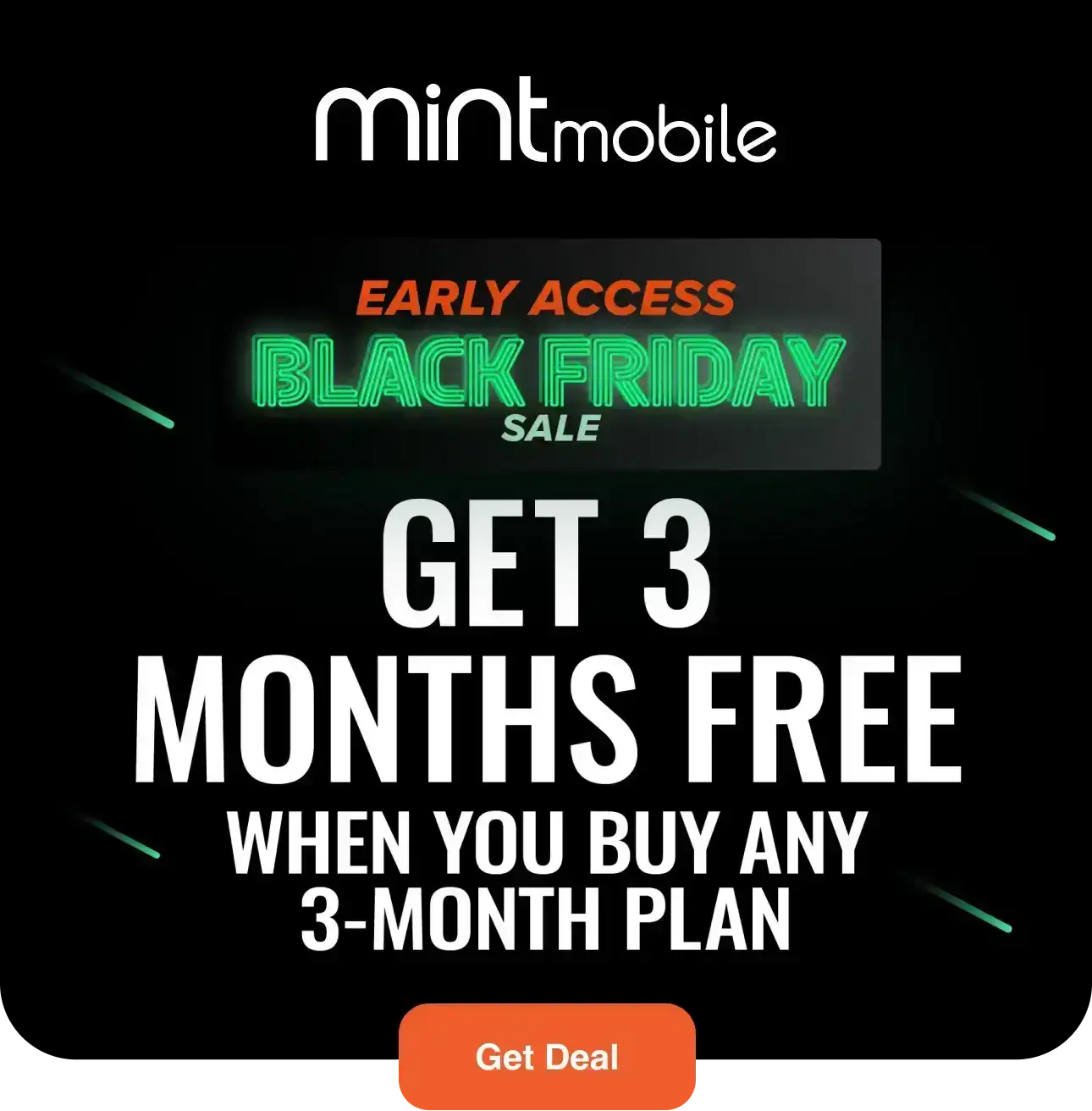 Early Access Black Friday Sale Get 3 Months Free When You Buy Any 3-Month Plan