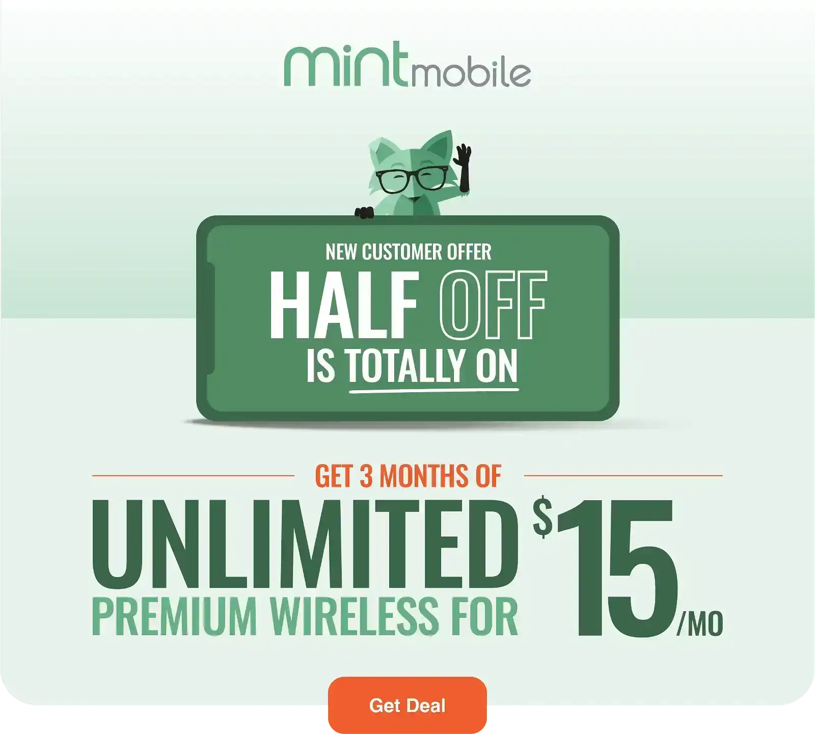 Get 3 Months of Unlimited Premium Wireless for \\$15/mo