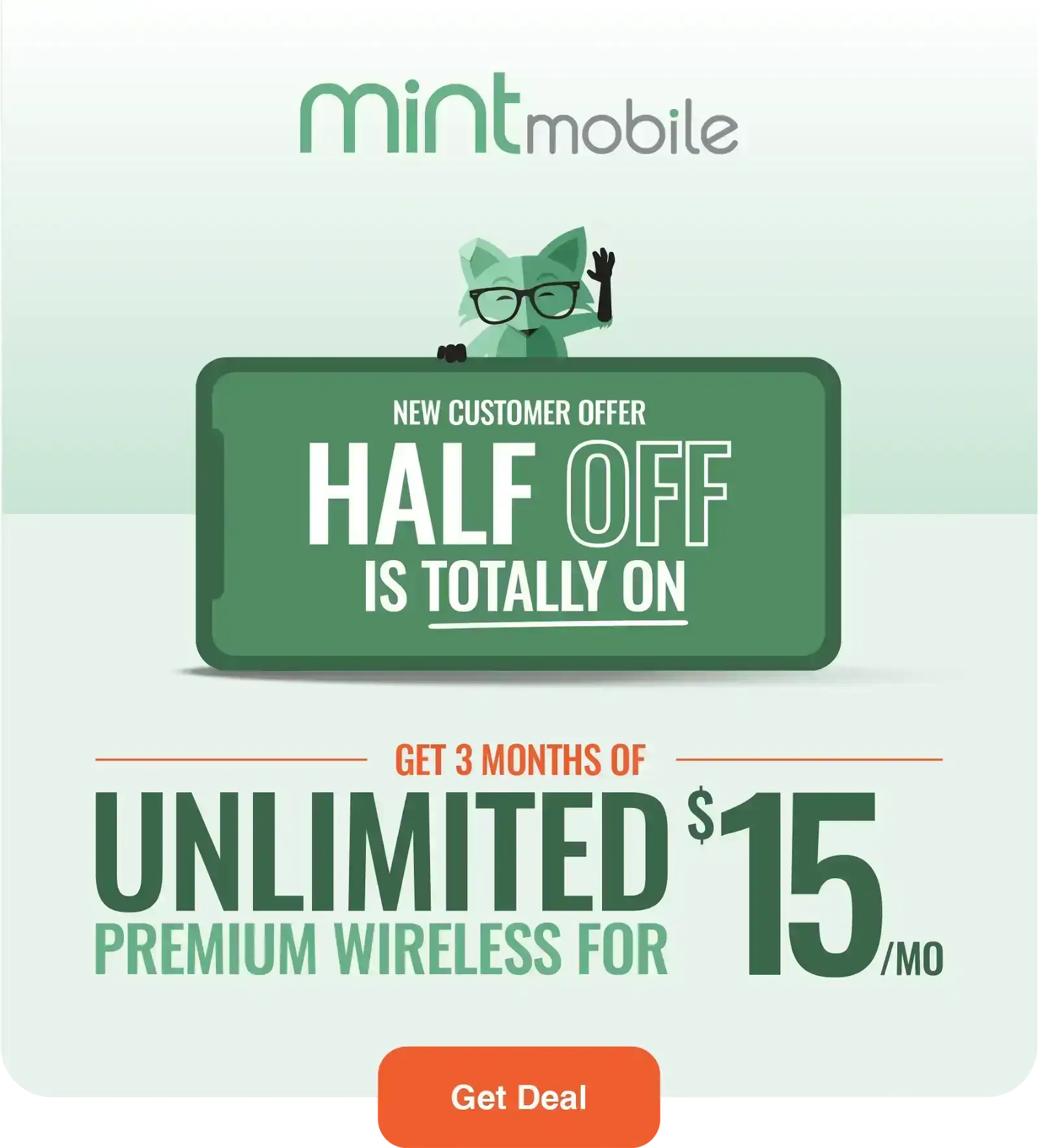 Get 3 Months of Unlimited Premium Wireless for \\$15/mo