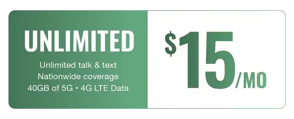 Unlimited for \\$15/mo