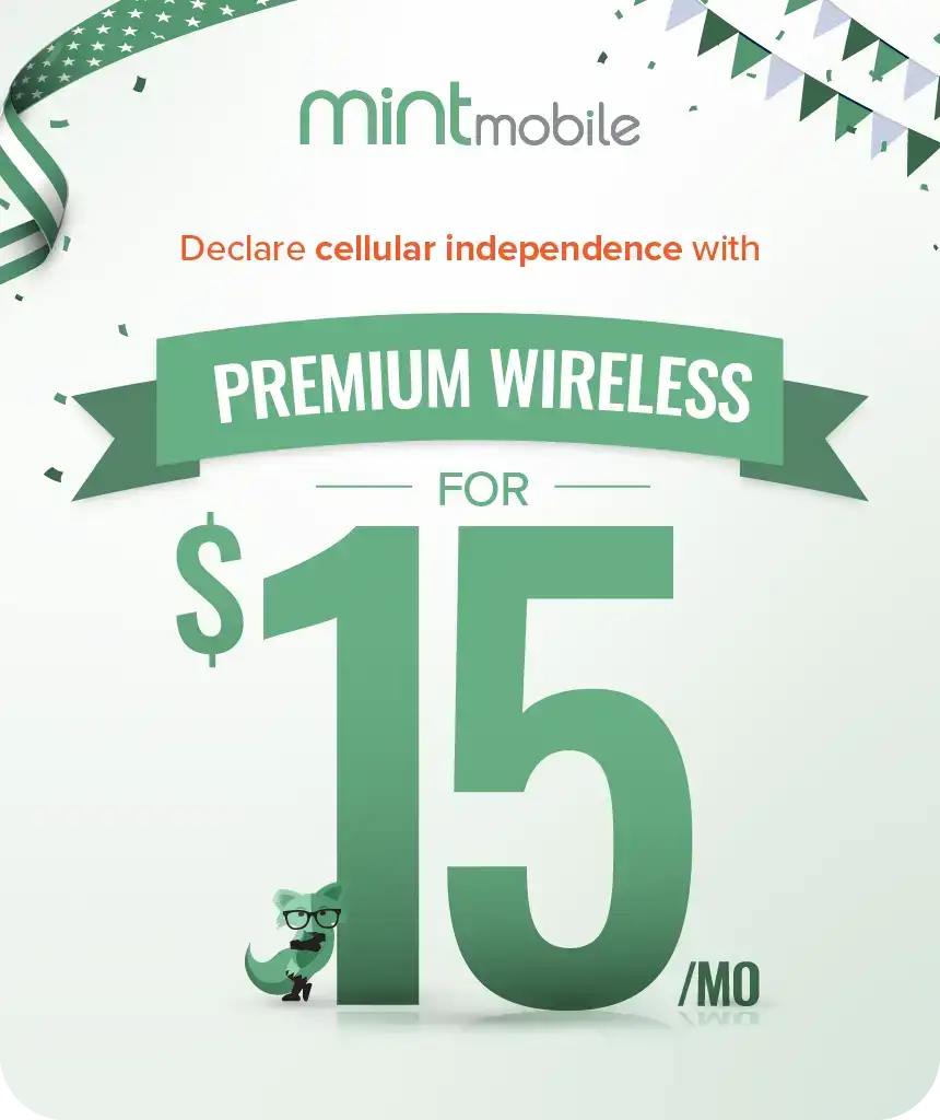 Declare cellular independence with Premium Wireless for \\$15/mo