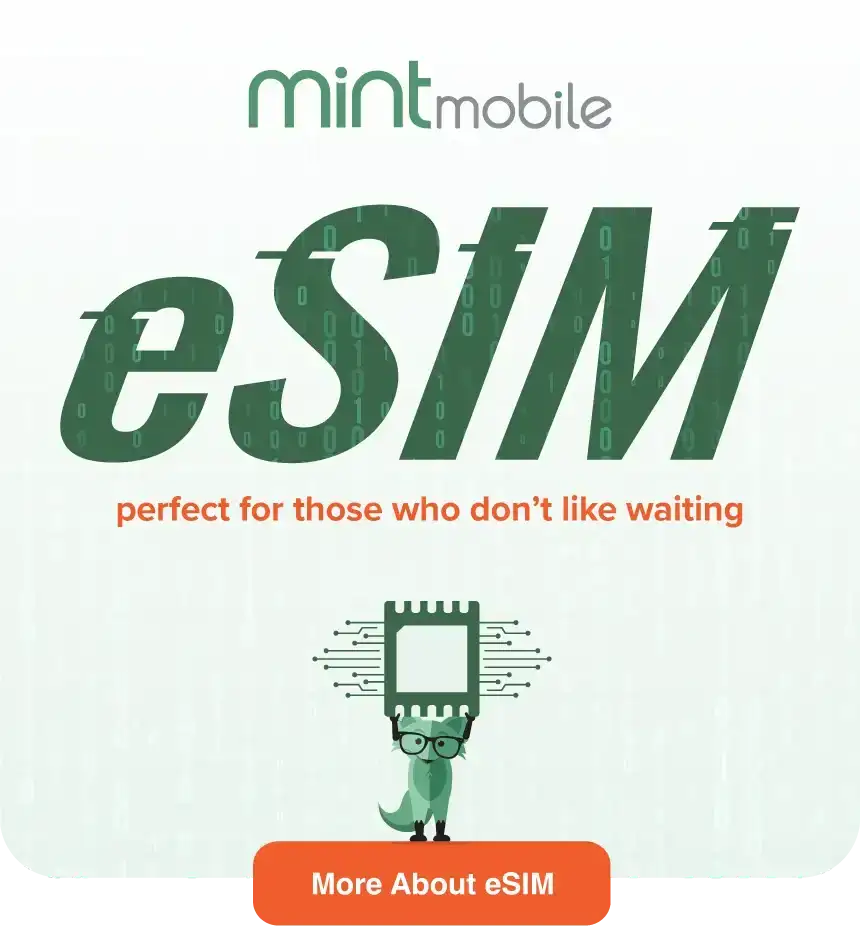 eSIM - perfect for those who don't like waiting