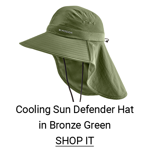 Cooling Sun Defender Hat in Bronze Green [SHOP IT]