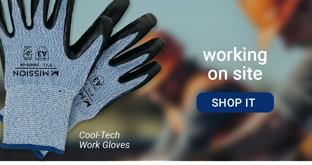 working on site Cool-Tech Work Gloves [SHOP IT]