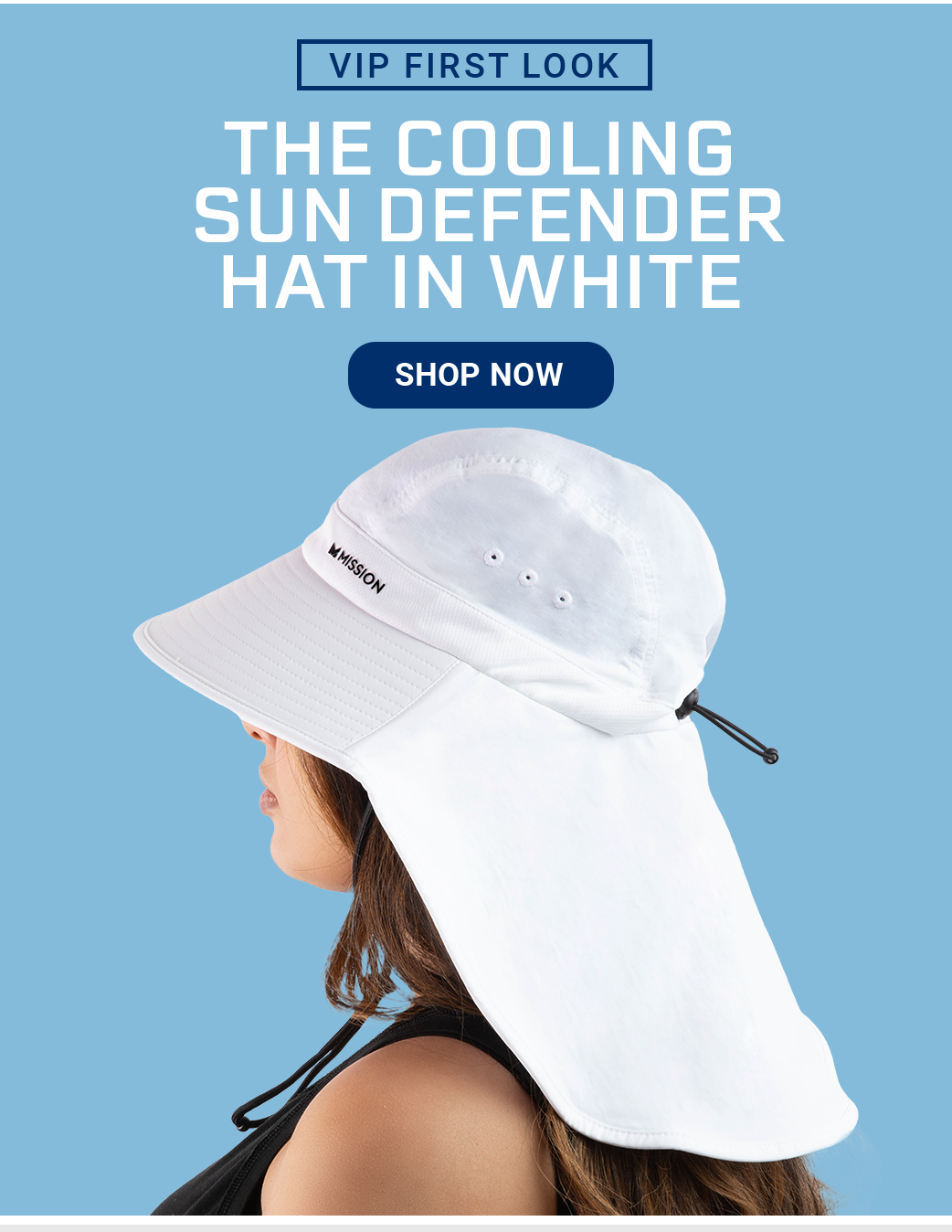 VIP FIRST LOOK The Cooling Sun Defender Hat in White [ SHOP NOW]