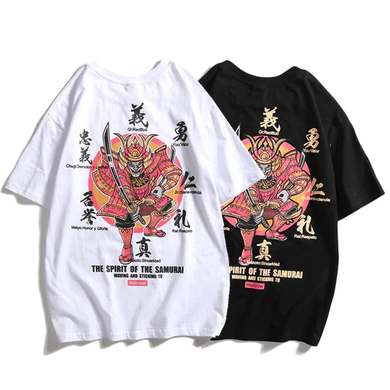Image of Ancient Japan Samurai Harajuku Hip Hop T-Shirt