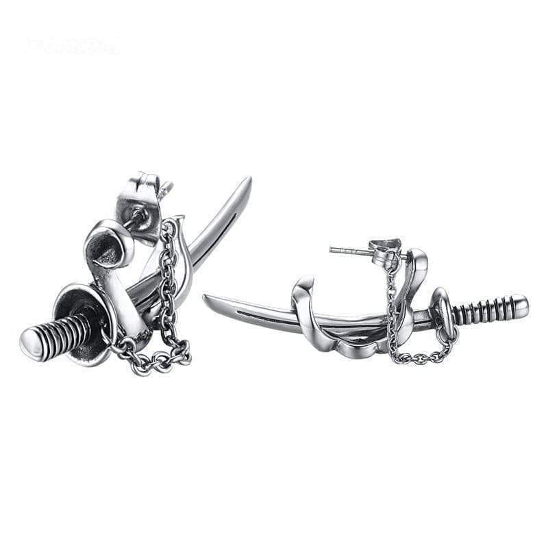 Image of Ancient Japan Samurai Sword Stainless Steel Earring