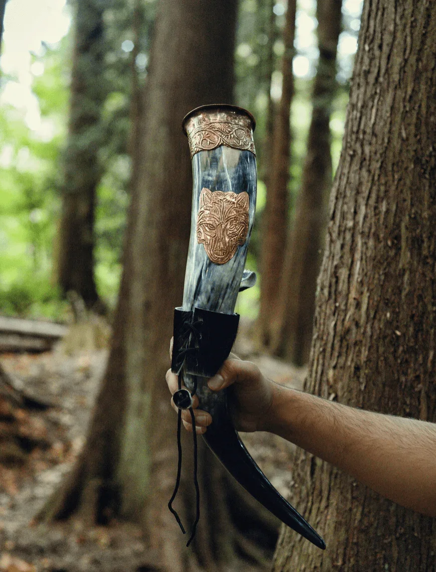 Image of Viking Wolf Drinking Horn