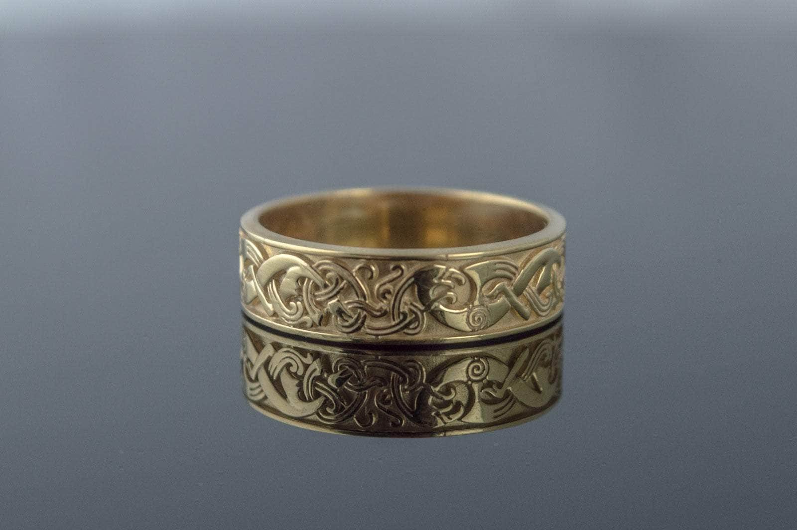 Image of Ornament Ring Gold Handcrafted Jewelry