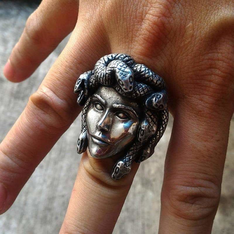 Image of Ancient Greek Mythology Medusa Stainless Steel Ring