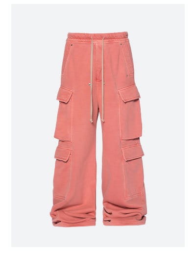 RAVE DOUBLE CARGO SWEATPANTS WASHED RUST