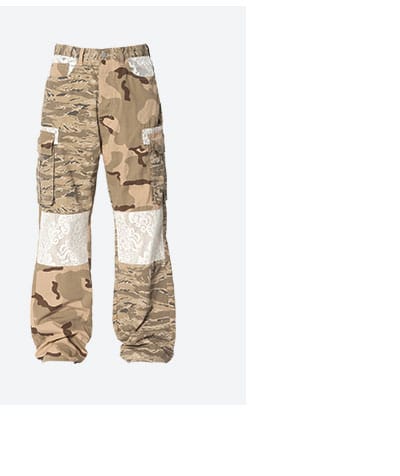 Ultra Baggy Mixed Camo Cargo Pants Multi