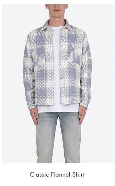 CLASSIC FLANNEL SHIRT BLUE/WHITE