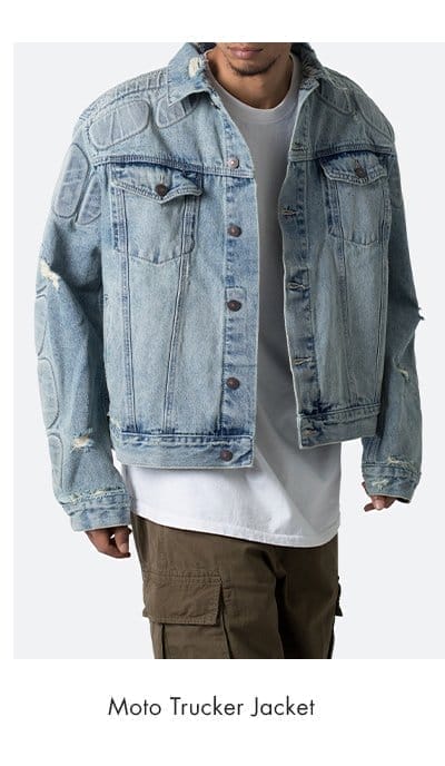 MOTO TRUCKER JACKET BLUE