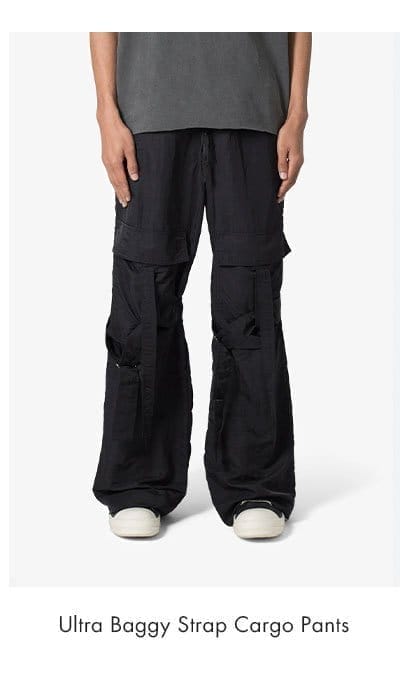 ULTRA BAGGY STRAP CARGO PANTS BLACK