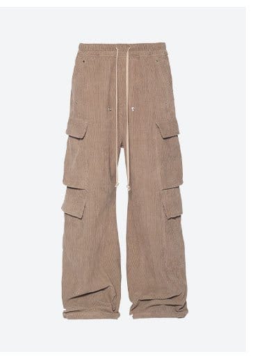 CORDUROY RAVE DOUBLE CARGO PANTS OLIVE