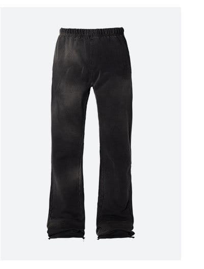 FADED BOOTCUT SWEATPANTS WASHED BLACK